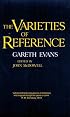 The Varieties of Reference (Clarendon Paperbacks)