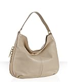 Yves Saint Laurent beige pebble leather medium zip hobo
