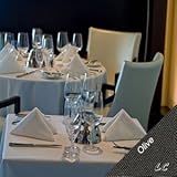 12 Each 100x100 Olive Wholesale Tablecloths Endurance Side Panels