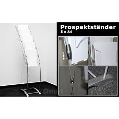 10980 Design Flyerst�nder Werbest�nder Katalogst�nder Prospekthalter kombiniert aus Metall und Plexi-Glas