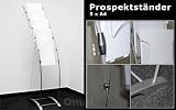 10980 Design Flyerst�nder Werbest�nder Katalogst�nder Prospekthalter kombiniert aus Metall und Plexi-Glas