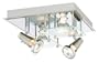 Chrome and Glass Halogen Light Ceiling and Wall Fixture
