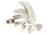Silver Flying Eagle Landing Cufflinks Cuff Links