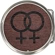 Real Purple Heart Wood Circle Female Insignia Belt Buckle