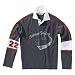 SSC Langarmpoloshirt Männer, grau/weiß/orange
