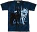 Suchen : Wolf W&ouml;lfe - T-Shirt aus USA - handgebatikt, 100% Baumwolle