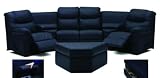 Ballack Leather Match Reclining Home Theater Sectional