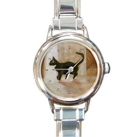 Limited Edition Violano Italian Charm Watch Cat Black & White