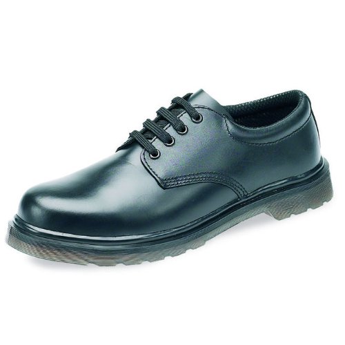 Globe Trotters LH151 High Quality Mens Black Smooth Leather Gibson Safety Shoe With Steel Toe Cap