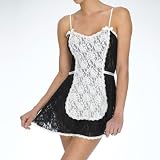 After Midnight Signature Lace Maid Babydoll with Matching Thong