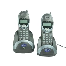 AT&T 2322 2.4 GHz DSS Dual Handset Cordless Phone with Caller ID Call Waiting (Gunnmetal... by AT&T