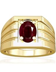 14K Yellow Gold Oval Cut Ruby Solitaire Ring