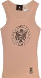 U.S. Army Logo Pink Rib Tank for women
