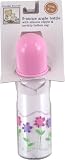 9 oz. Angle Bottle (silicone nipple & no-drip cap), Pink