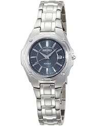 Seiko Womens SXDB45 Silver-Tone Blue Dial Dress Watch