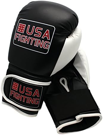 USA Fighting Pro Style Training Gloves (Black, 14oz)