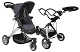 Baby Planet Max Pro 3-Wheel Travel System - Black/Grey