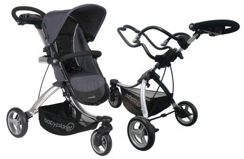 Baby Planet Max Pro 3-Wheel Travel System - Black/Grey