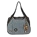 Chala Handbag Bowling Zip Tote Garden Creature Collections (Indigo- Two-Turtle)