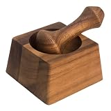 Ironwood Gourmet Acacia Wood Square Mortar Pestle