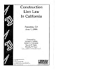 Books : Construction Lien Law