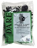 Zareba Electric Fence Black Wrap-Around T-Post Pinlock Insulator - 25 Pack #PL25TP