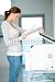 Wallmonkeys Peel and Stick Wall Decals - Pretty Young Businesswoman Using Xerox Machine - Removable Graphic