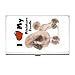   - I Love My Miniature Poodle Business Card Holder Case