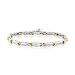 10K Two Tone Gold 1 ct. Diamond Tennis Bracelet
