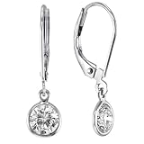 14k White or Yellow Gold Solitaire Diamond Leverback Earrings (1 cttw, H-I Color, I1 Clarity)
