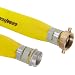 Goodyear EP Spiraflex Yellow Heavy Duty PVC Discharge Hose Assembly, Aluminum NPSH Male x Brass Female Swivel Couplings