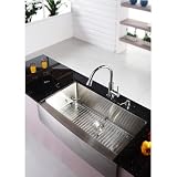 Farmhouse 36 Single Bowl Kitchen Sink with 14.9 Faucet and Soap Dispenser Soap Dispenser Finish: Satin Nickel