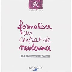 Formaliser un contrat de maintenance