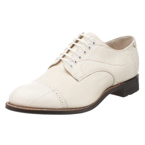 Stacy Adams Men's Madison Croco Cap-Toe Oxford,Beige,14 D