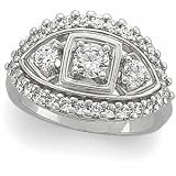 14K White Gold Diamond Bridal Anniversary Band Ring
