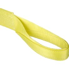Mazzella EE1 Polyester Web Sling, Eye-and-Eye, Yellow, 1 Ply, Flat Eyes, Vertical Load Capacity