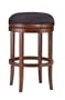 Hillsdale Oakview 24-Inch Backless Swivel Counter Stool, Cherry Finish with Ribbed Black Fabric