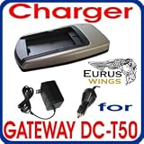 Eurus Battery Charger KIT for Gateway DC-T50 Digital Camera