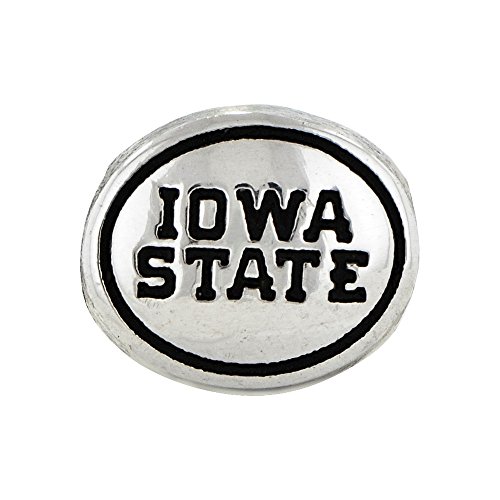 Roy Rose Jewelry Sterling Silver Antiqued Iowa State University Collegiate Bead