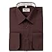 Elegant Men's Button Down Brown Dress Shirt