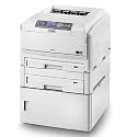 OKI C830CDTN Farb Laserdrucker (1200 x 600 dpi, Ethernet RJ45, 256MB Speicher, 2x Papierkassette, Unterschrank, USB 2.0)