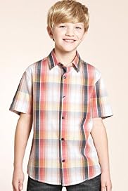 Pure Cotton Classic Collar Large Check Shirt