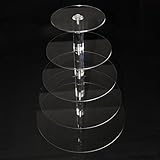 5 Tier Round Acrylic Cupcake Pole Stand (MPR9027)