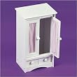 Badger Basket 01201 Doll Armoire with Pink Gingham Fabric