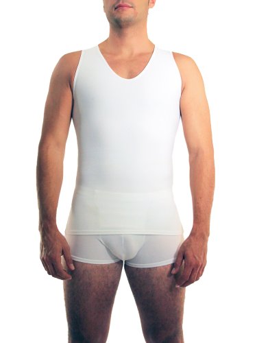 Underworks Mens Extreme Gynecomastia Chest Binder V-Tank Top 3-Pack