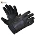 Xelement UNISEX Black Naked Leather Motorcycle Gloves