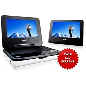 Philips Dual Screen Portable DVD Player (Twin Screens) PET718