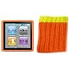 Kolay 6G Nano Starter Pack Orange Silicone Case + Orange Sock Cover & 2 x Screen Protector Kit for New Apple iPod Nano 6 6th Generation 8GB 16GB