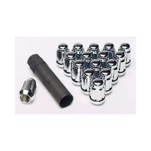 Gorilla Automotive Products 21122HT: Lug Nuts, Conical Seat, 12mm x 1.25 RH, Tuner, Chrome Plated Steel, Set of 16