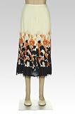 Petite Lace Trim Bordered Crinkle Skirt